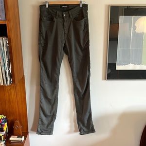 Sage green Duer N2X slim pant.